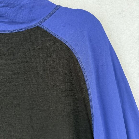 Ibex Cycling Jacket Mens Large Blue Black Full Zip Rear Zip Pocket Made in USA - Picture 11 of 12